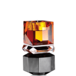 DAKOTA T-LIGHT HOLDER, Amber/Clear/Black