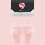 ROSEGARDEN POCHETTE W. PINK SLIPPERS