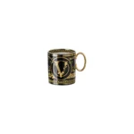 VIRTUS GALA BLACK, MUG WITH HANDLE