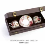 FLOWERS SET 2 COFFEE CUP & SAUCE
