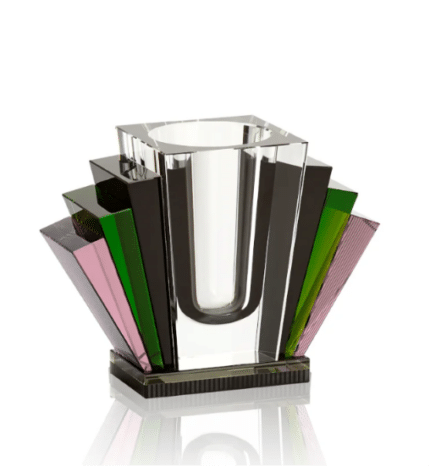 HARLEM VASE, Black/Green/Rose/Clear