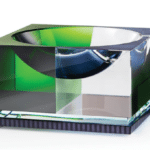 DENVER LARGE BOWL, Clear/Black/Green