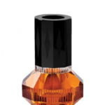 CHICAGO SMALL VASE, Amber/Clear/Black