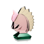 HORSE BOOKEND, Blush/Grey/Rose/Green