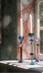HELENE T-LIGHT HOLDER, Blue/Clear/Black/Red/Brown/Teal - Image 2