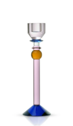 ROSALIN T-LIGHT HOLDER, Rose/Cobalt/Clear/Pink/Brown