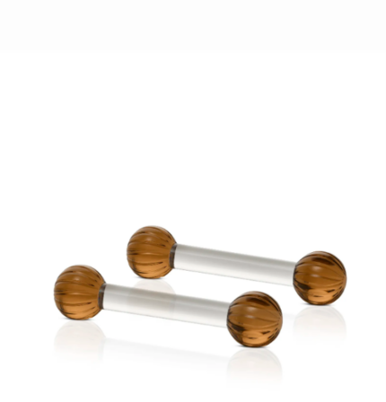 BENOIT CUTLERY HOLDER SET2, Brown/Clear