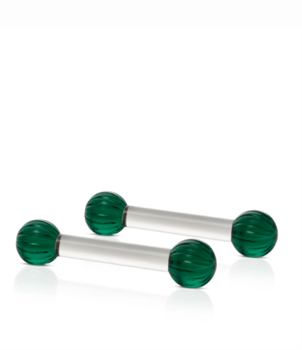BENOIT CUTLERY HOLDER SET2, Teal/Clear