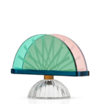 CHLOÉ NAPKIN HOLDER, Brown/Clear/Teal/Slate/Pale Rose