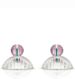 LOUIS PLACE CARD HOLDER SET2, Pink/Clear/Teal
