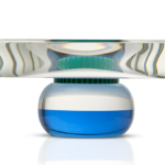 COLETTE BOWL, Clear/Teal/Blue