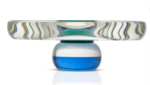 COLETTE BOWL, Clear/Teal/Blue
