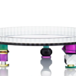 ZOCCOLO CENTERPIECE, Green/Purple/Black/Clear