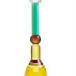 SALITA CANDLESTICK, Purple/Clear/Green/Brown/Yellow/Amber/Red