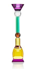 SALITA CANDLESTICK, Purple/Clear/Green/Brown/Yellow/Amber/Red