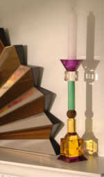 SALITA CANDLESTICK, Purple/Clear/Green/Brown/Yellow/Amber/Red - Image 2