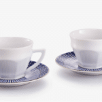 ARCADIA TALLEYRAND BLUE, SET 2 TEA CUPS;SAUCERS