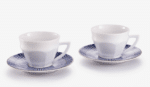ARCADIA TALLEYRAND BLUE, SET 2 TEA CUPS;SAUCERS