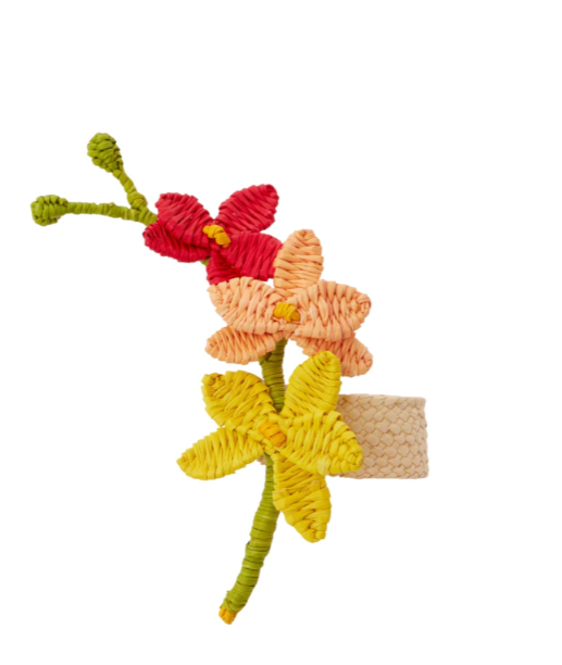 CALANTHE ORCHID ORCHID BRANCH SUNSET NAPKIN RING - Image 1