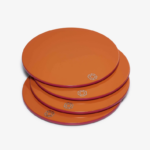 OCTOGONE COASTERS SET4 ,ORANGE