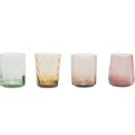 DISEGUALE SET 6 TUMBLERS TEXTURE NUANCE AMBRA.ROSA