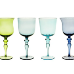 DISEGUALE SET 6 GLASSES NUANCE BLUE.GREEN