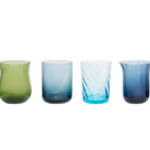 DISEGUALE SET 6 TUMBLERS TEXTURE NUANCE BLUE.GREEN