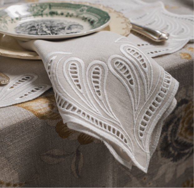 TECLA4 TECLA LINEN NAPKIN MASTICE.AVORIO - Image 1