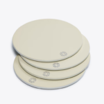 OCTOGONE COASTERS SET4 ,IVORY