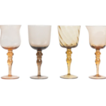 DISEGUALE SET 6 TEXTURE GLASSES NUANCE AMBRA.ROSA